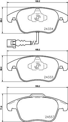 HELLA 8DB 355 020-321: Piduriklotsid