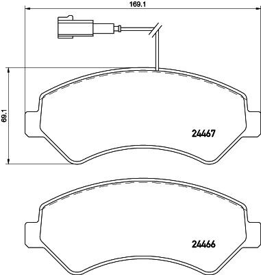 HELLA PAGID 8DB 355 021-281: Piduriklotsid koos lisadega