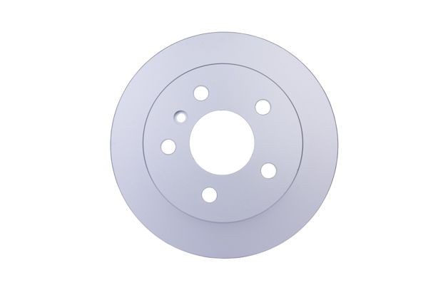 HELLA 8DD 355 111-101: Disco de freno Ø: 258mm, macizo, Ø: 258mm, revestido, sin buje de rueda, sin cojinete rueda, sin perno de sujeción de rueda PRO