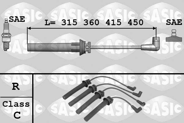 SASIC 9286029: Augstsprieguma vadu komplekts