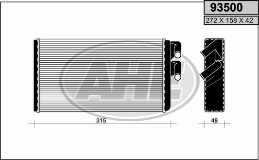 AHE 93500: Топлообменник, отопление на вътрешното пространство