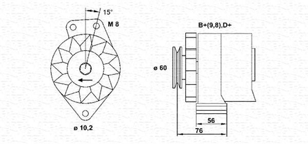 MAGNETI MARELLI 944356217010: Laturi 65A