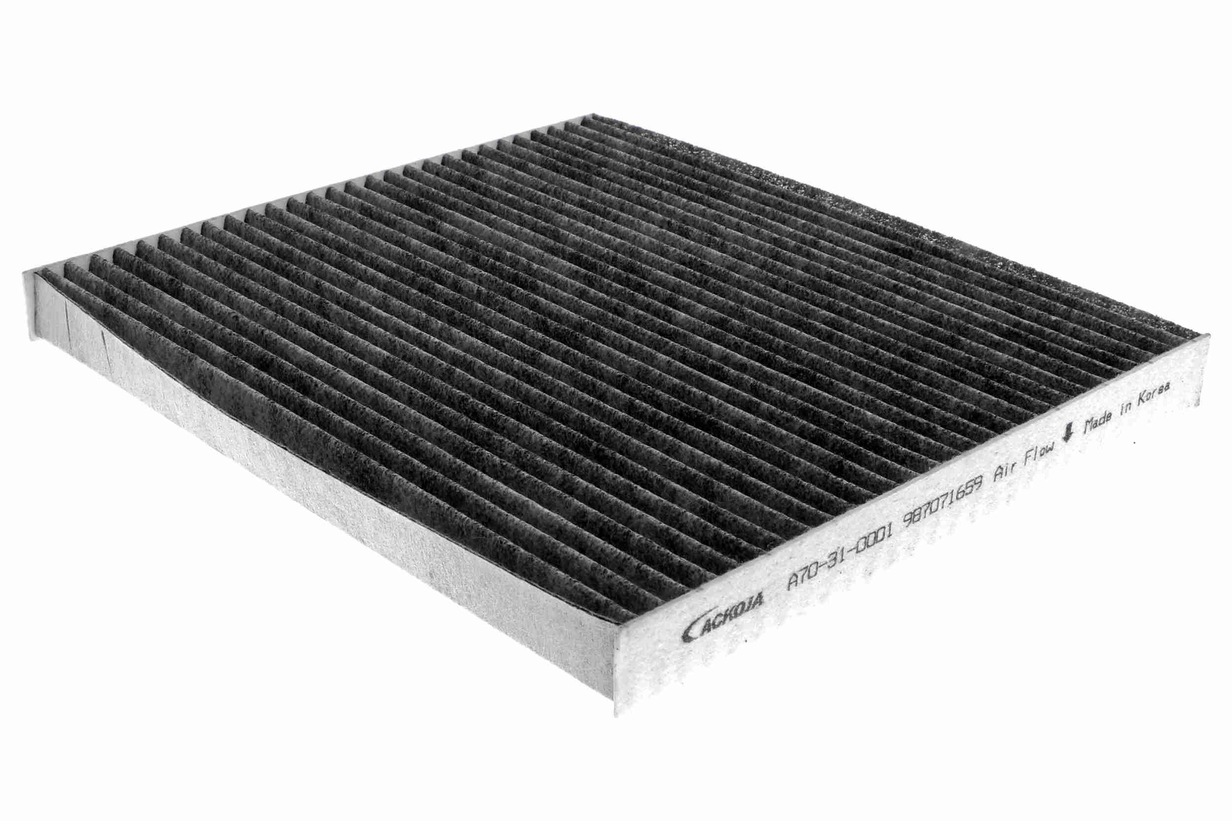 ACKOJA A70-31-0001: Filtrs, Salona telpas gaiss Original ACKOJA Quality Aktīvā ogle, Aktivētās ogles filtrs
