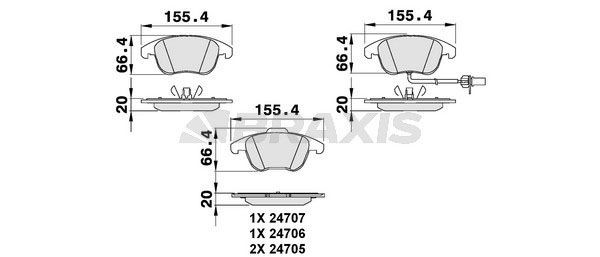 BRAXIS AB0067: Piduriklotsid