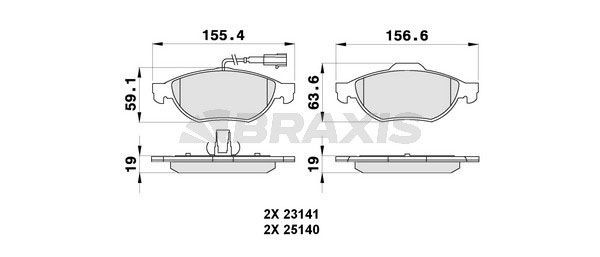 BRAXIS AB0274: Brzdové platničky