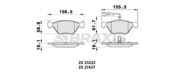 BRAXIS AB0285: Piduriklotsid