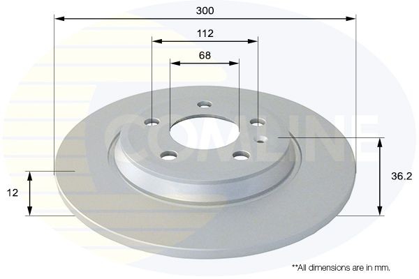 COMLINE ADC1478: Piduriketas Comline Ø: 300mm, täis, Ø: 300mm, kaetud