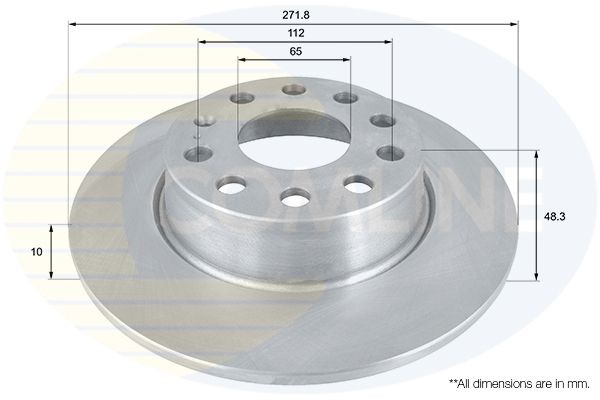 COMLINE ADC1497: Piduriketas Comline Ø: 272mm, täis, Ø: 272mm, kaetud