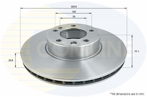 COMLINE ADC1772V: Piduriketas Comline Ø: 324mm, sisemine õhutus, Ø: 324mm