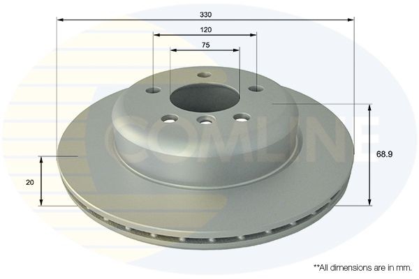 COMLINE ADC1782V: Piduriketas Comline Ø: 330mm, sisemine õhutus, Ø: 330mm, kaetud