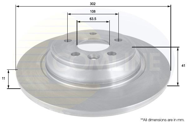 COMLINE ADC1922: Piduriketas Comline Ø: 302mm, täis, Ø: 302mm, kaetud