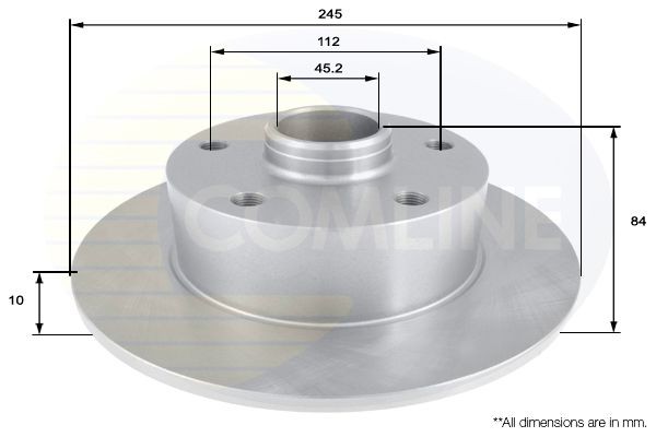 COMLINE ADC3006: Brzdový kotouč Comline R: 245mm, plný, R: 245mm, s ABS senzorem