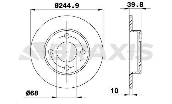 BRAXIS AE0741: Piduriketas Ø: 244,9mm, täis