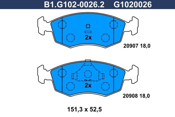 GALFER B1.G102-0026.2: Piduriklotsid