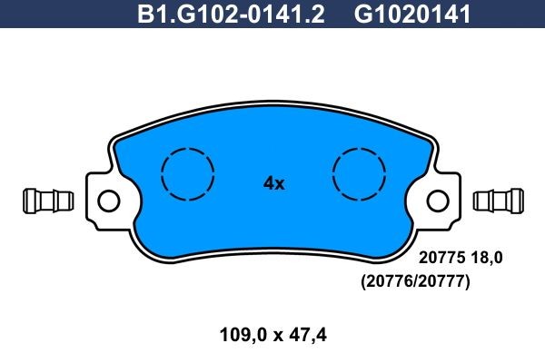 GALFER B1.G102-0141.2: Bremseklodser
