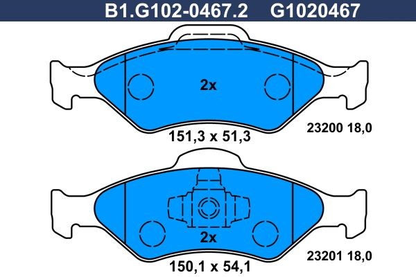 GALFER B1.G102-0467.2: Piduriklotsid