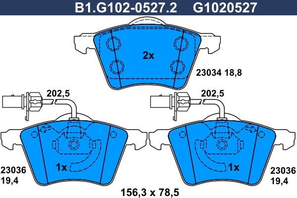 GALFER B1.G102-0527.2: Piduriklotsid