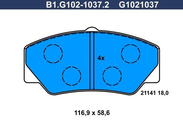 GALFER B1.G102-1037.2: Piduriklotsid