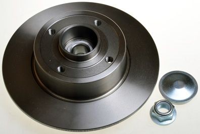 DENCKERMANN B130465: Disco de freno Ø: 240mm, macizo, Ø: 240mm, con cojinete rueda, con anillo sensor ABS