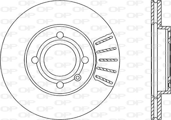 OPEN PARTS BDA1027.20: Disc de frână punte fata, Ř: 239mm, ventilat, Ř: 239mm, cu suruburi
