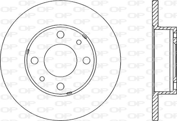 OPEN PARTS BDA1131.10: Piduriketas Ø: 227,5mm, täis, Ø: 227,5mm