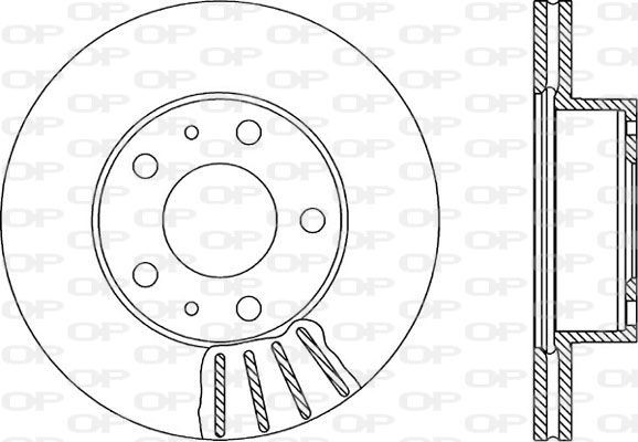 OPEN PARTS BDA1151.20: Bremseskive foraksel, Ø: 280mm, ventileret, Ø: 280mm
