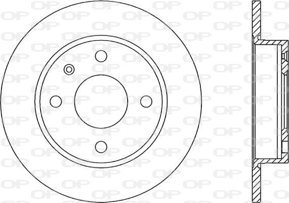 OPEN PARTS BDA1175.10: Piduriketas Esisild, Ø: 240mm, täis, Ø: 240mm, koos kruvidega