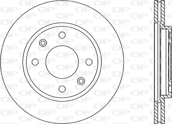 OPEN PARTS BDA1432.20: Bremseskive foraksel, Ø: 247mm, ventileret, Ø: 247mm