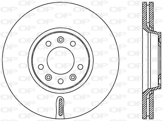 OPEN PARTS BDA2383.20: Bremseskive foraksel, Ø: 303,7mm, ventileret, Ø: 303,7mm
