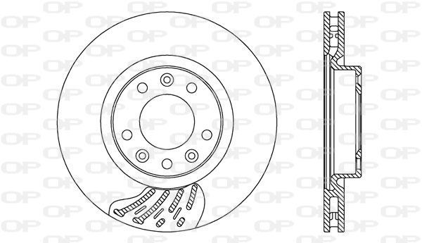 OPEN PARTS BDA2742.20: Bremseskive foraksel, Ø: 283,0mm, ventileret, Ø: 283,0mm, med skruer