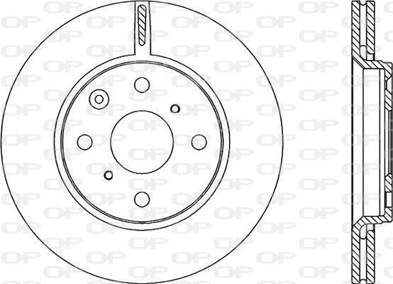 OPEN PARTS BDR2228.20: Bremseskive foraksel, Ø: 247mm, ventileret, Ø: 247mm, lakeret, med skruer