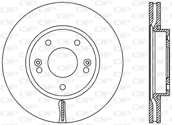 OPEN PARTS BDR2443.20: Piduriketas Esisild, Ø: 280mm, õhutusega, Ø: 280mm, värvitud, koos kruvidega