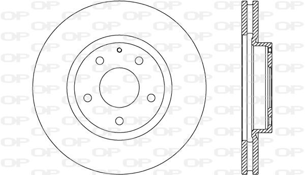 OPEN PARTS BDR2706.20: Piduriketas Esisild, Ø: 297mm, õhutusega, Ø: 297mm, värvitud
