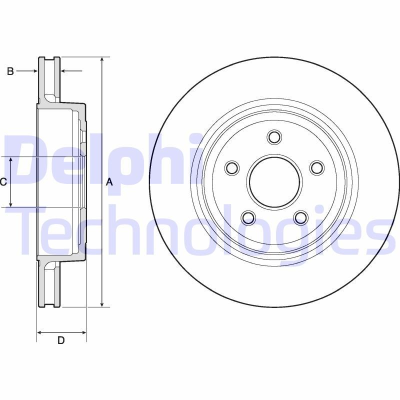 DELPHI BG9170C: Δισκόπλακα Ø: 350mm, αεριζόμενο, Ø: 350mm, με επίστρωση
