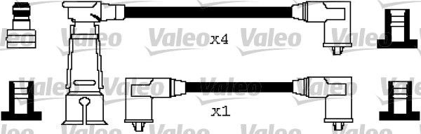 VALEO 346265: Süütesüsteemikomplekt Silikoon, 680mm