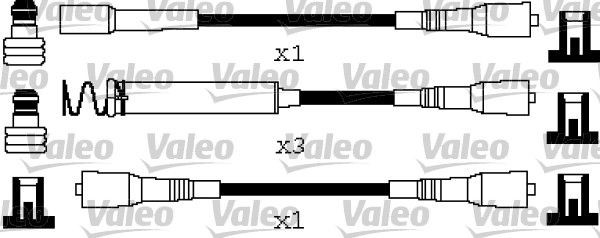 VALEO 346663: Augstsprieguma vadu komplekts Silikons, 380mm