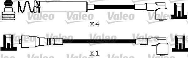 VALEO 346665: Augstsprieguma vadu komplekts Silikons, 470mm