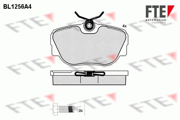 FTE BL1256A4: Комплект спирачно феродо, дискови спирачки