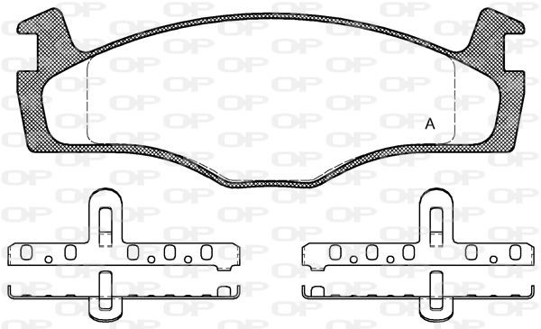 OPEN PARTS BPA0171.10: Juego de pastillas de freno Eje delantero
