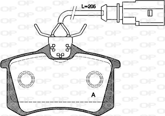 OPEN PARTS BPA0263.51: Brzdové platničky Zadna naprava