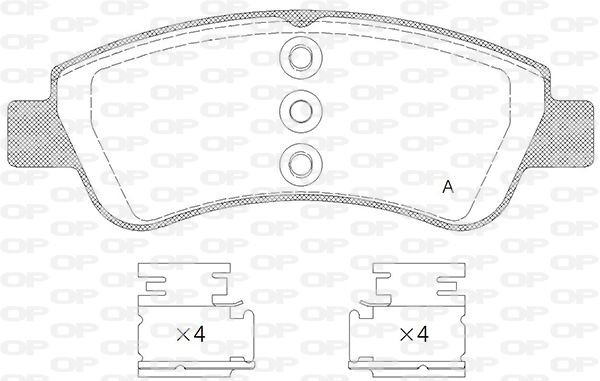 OPEN PARTS BPA0840.20: Juego de pastillas de freno Eje delantero