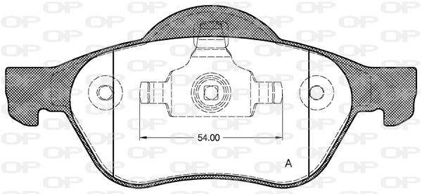 OPEN PARTS BPA0962.00: Juego de pastillas de freno Eje delantero