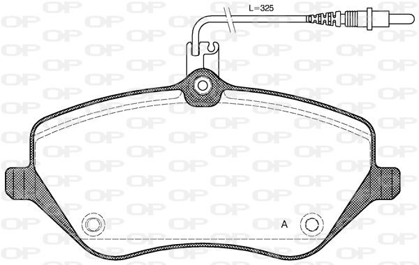 OPEN PARTS BPA1101.04: Sada brzdových destiček, kotoučová brzda