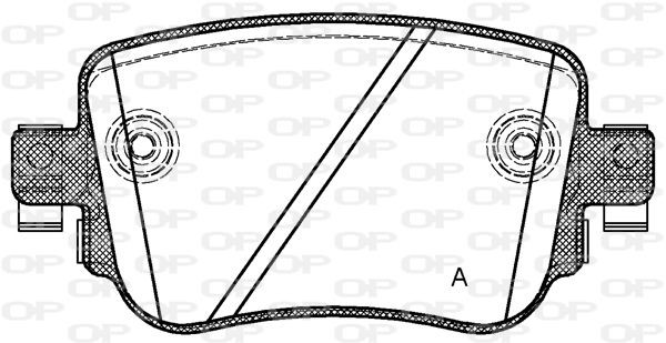 OPEN PARTS BPA1549.08: Piduriklotsid Tagasild, koos kruvidega