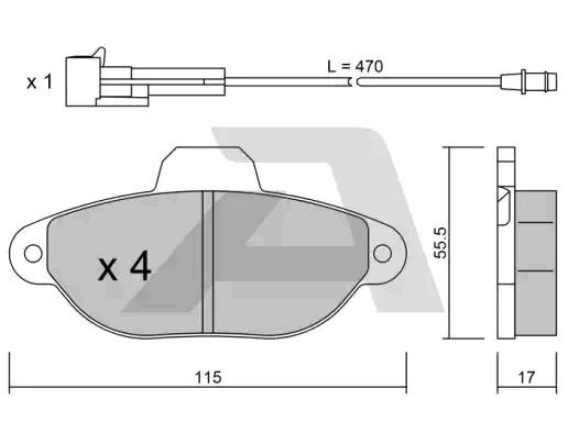 AISIN BPFI-1001: Bremseklodser Premium ADVICS by AISIN