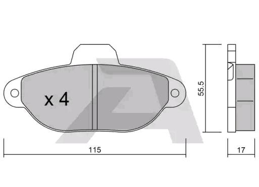 AISIN BPFI-1006: Bremseklodser Premium ADVICS by AISIN