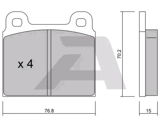 AISIN BPFI-1037: Stabdžių kaladėlės Premium ADVICS by AISIN