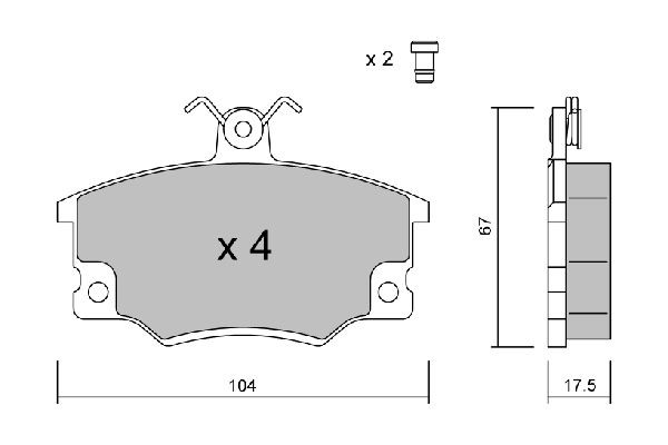 AISIN BPFI-1038: Bremseklodser Premium ADVICS by AISIN