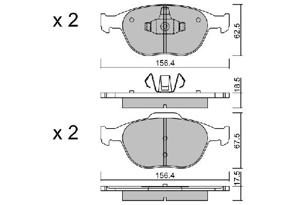 AISIN BPFO-1007: Piduriklotsid Premium ADVICS by AISIN