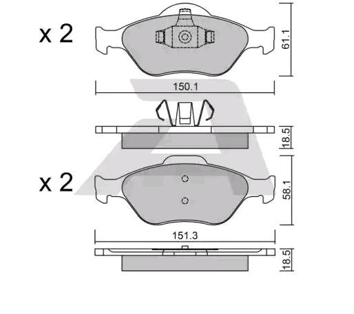AISIN BPFO-1008: Piduriklotsid Premium ADVICS by AISIN